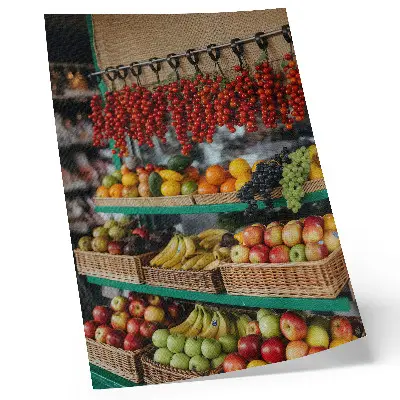 Decorative poster colorful fruits with a traditional and natural atmosphere