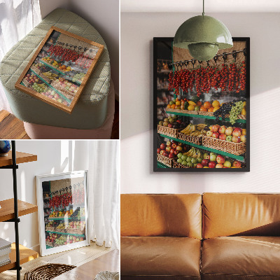 Decorative poster Colorful fruits, the aroma of tradition, the atmosphere of nature