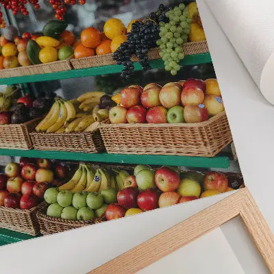 Decorative poster colorful fruits with a traditional and natural atmosphere