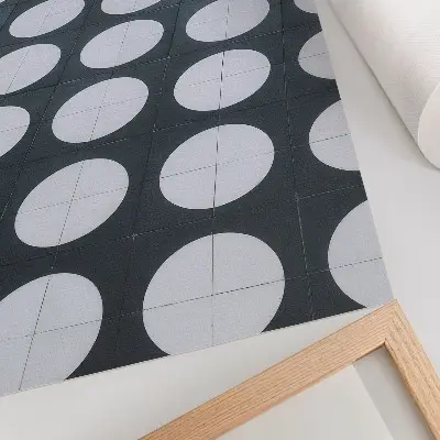 Decorative poster geometric patterns with black and white contrast
