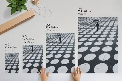 Decorative poster geometric patterns with black and white contrast