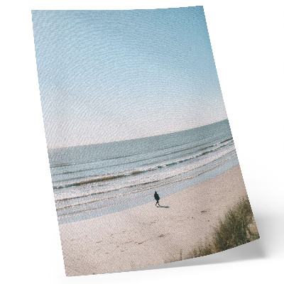 Poster Beach, calm sea, blue sky, minimalism, harmony