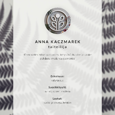 Art print Symmetrical leaves on a light background