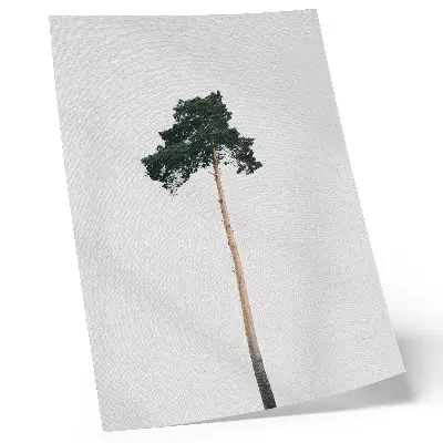 Premium wall art minimalist lonely tree on a light background
