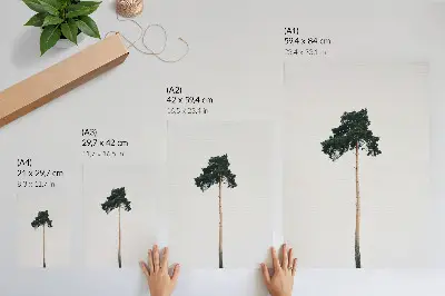 Premium wall art minimalist lonely tree on a light background