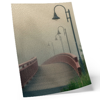 Decorative poster Fog bridge lanterns harmony gentleness
