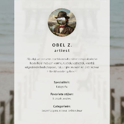 Premium wall art Wooden sign with a mountain landscape in the background in black and white