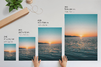 Art print Sunset over the water, an extremely harmonious landscape