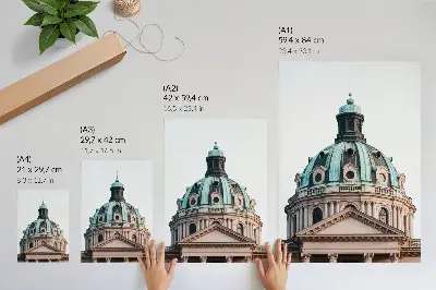 Premium wall art impressive dome details in classic architecture