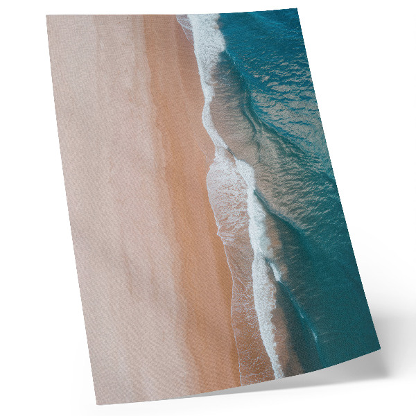 Premium wall art Ocean waves meeting the beach minimalistically