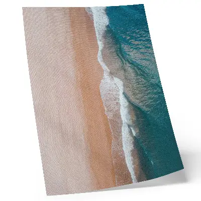 Premium wall art minimalist ocean waves meeting the beach