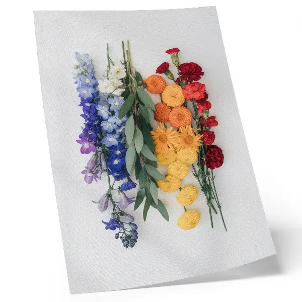 Poster vivid floral arrangement in a vertical composition