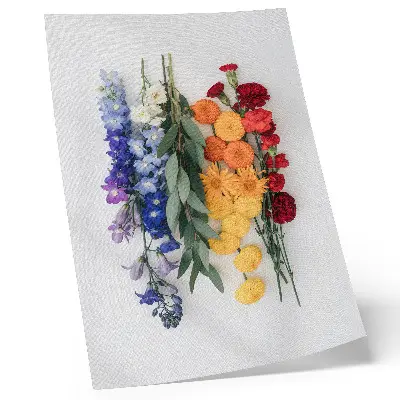 Poster vivid floral arrangement in a vertical composition