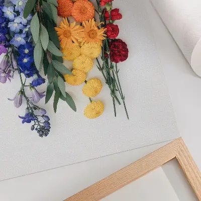 Poster vivid floral arrangement in a vertical composition
