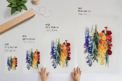 Poster vivid floral arrangement in a vertical composition