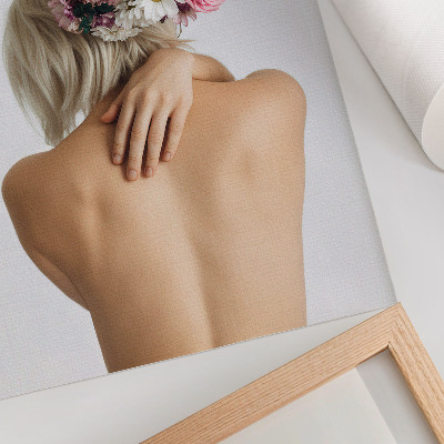 Premium wall art A floral arrangement on a woman's hair