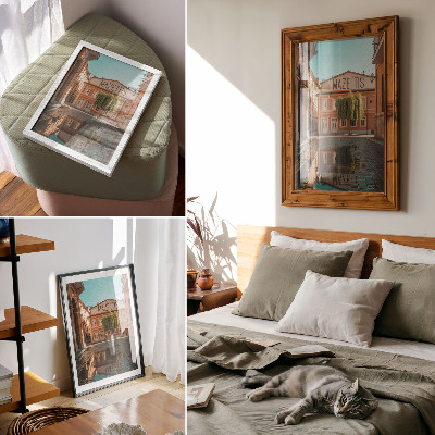 Art print Warm colors urban architecture reflection