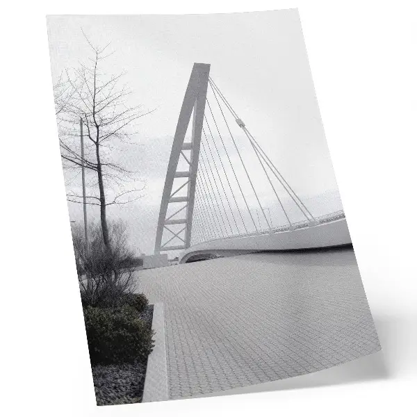 Minimalist modern bridge structure premium wall art