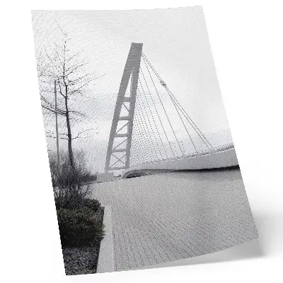 Minimalist modern bridge structure premium wall art
