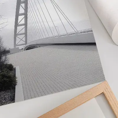 Minimalist modern bridge structure premium wall art