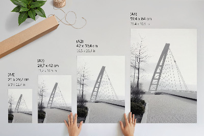 Premium wall art Minimalist modern bridge structure