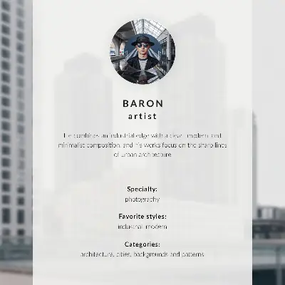 Modern skyscrapers poster cleanliness in minimalism
