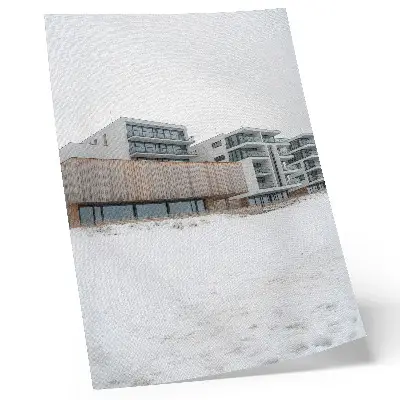 Modern buildings minimalist architecture art print 