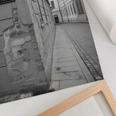 Premium wall art facades of old buildings with architectural details