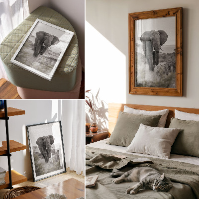Premium wall art A large elephant against a natural background