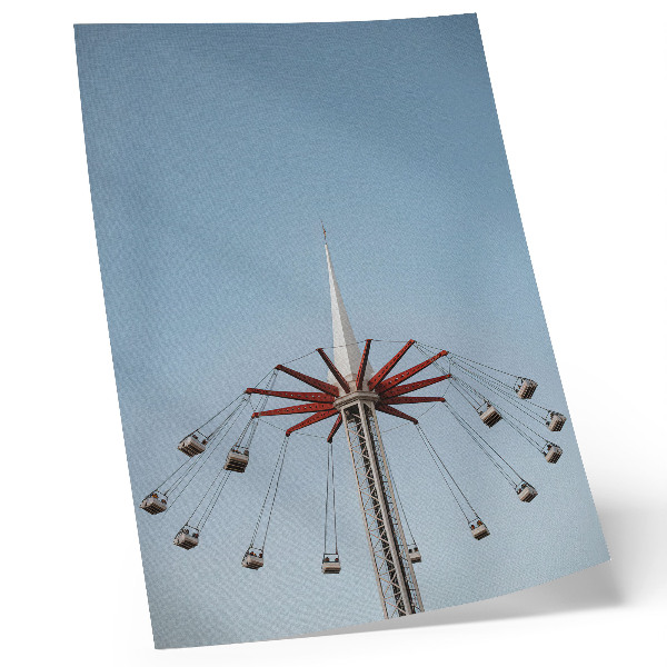 Art print Carousel Tower, Dynamic Movement, Minimalism