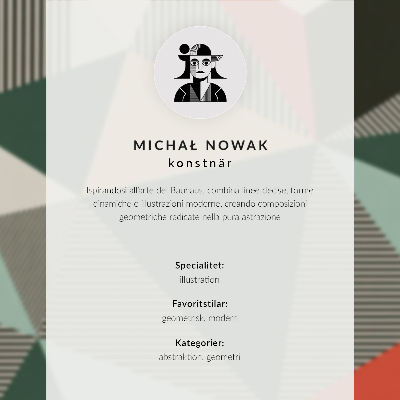 Premium wall art Various triangles and stripes in strong shades