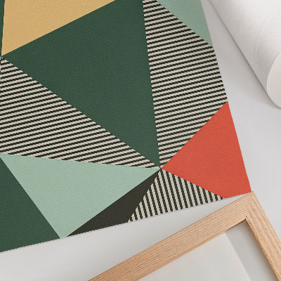 Premium wall art Various triangles and stripes in strong shades