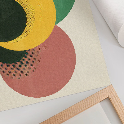 Decorative poster Eye-catching circles in vibrant colors