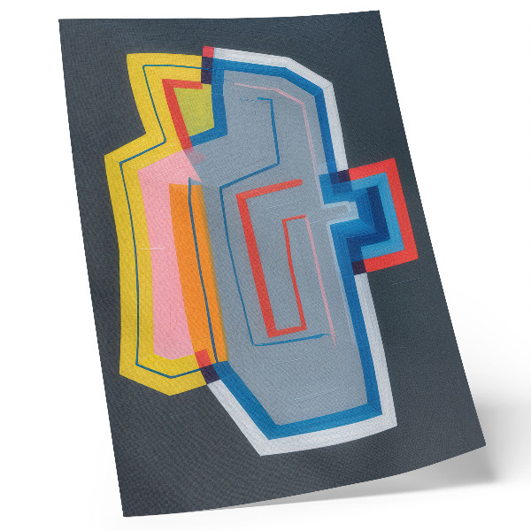 Poster Abstract shapes, energetic colors, modernity