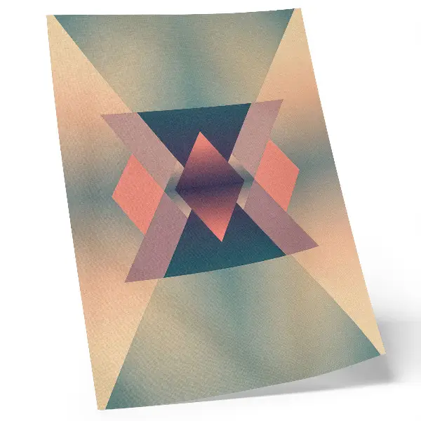 Art print geometric shapes in elegant pastel colors