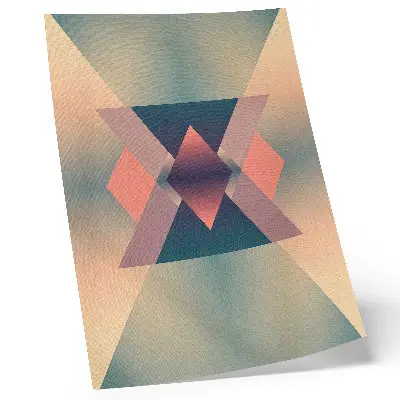 Art print geometric shapes in elegant pastel colors