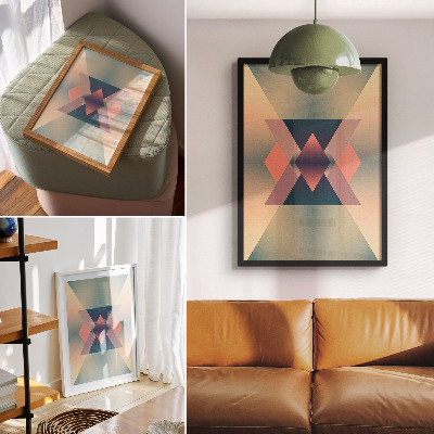 Art print Geometric shapes pastel colors elegance
