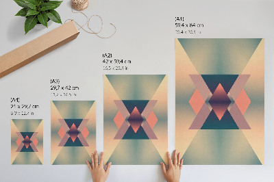 Art print Geometric shapes pastel colors elegance