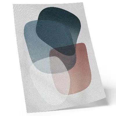 Premium wall art interpenetrating shapes with minimalist elegance