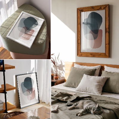 Premium wall art Interpenetrating shapes, elegance, minimalism