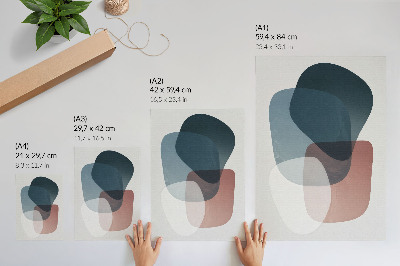 Premium wall art Interpenetrating shapes, elegance, minimalism