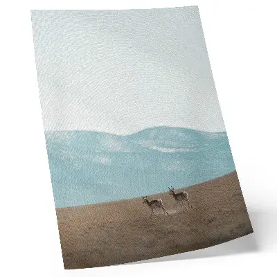Antelope wall art peaceful mountain landscape print