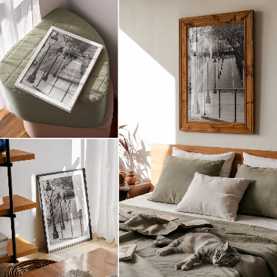 Premium wall art Charming lanterns, beautiful architecture, street