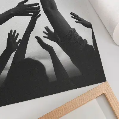 Premium wall art minimalist hands up style