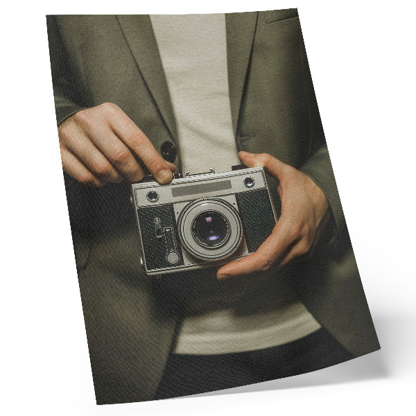 Poster Retro camera hands elegant retro style