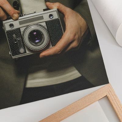 Poster Retro camera hands elegant retro style