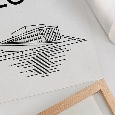 Poster modern architecture with black and white contrast