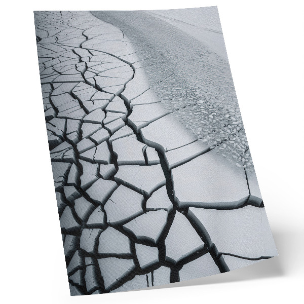 Art print Icy crack lines harmonic winter beauty