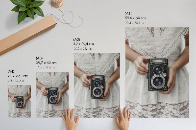 Decorative poster Camera lace dress delicacy nostalgia