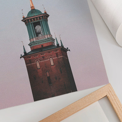 Poster Tower moon background pastel calm